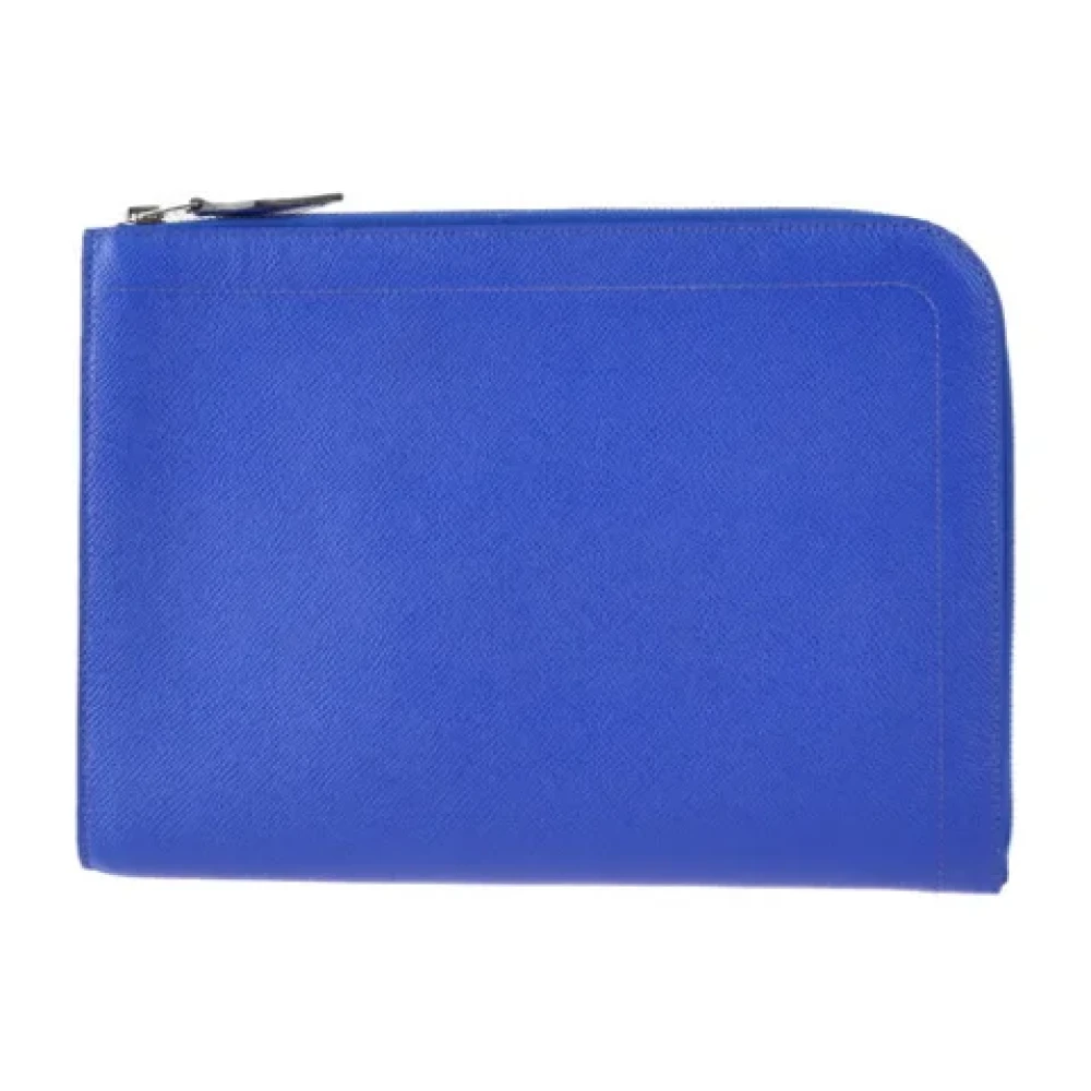 Hermès Vintage Pre-owned Fabric clutches Blue Dames