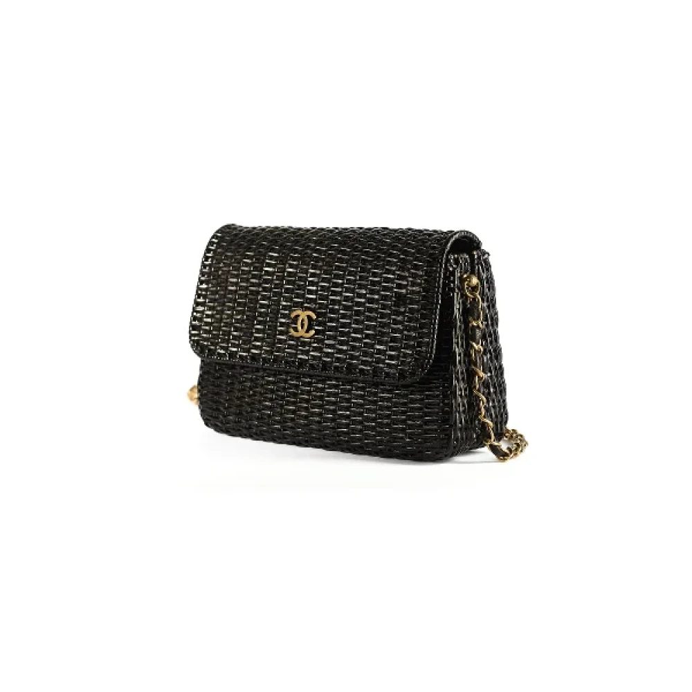 Chanel Vintage Pre-owned Leather shoulder-bags Black Dames