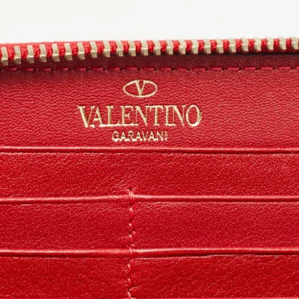 Valentino Vintage Pre-owned Leather wallets Red Dames