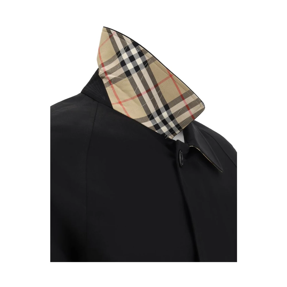 Burberry Camden Katoenen Jas met Klassieke Details Black Heren