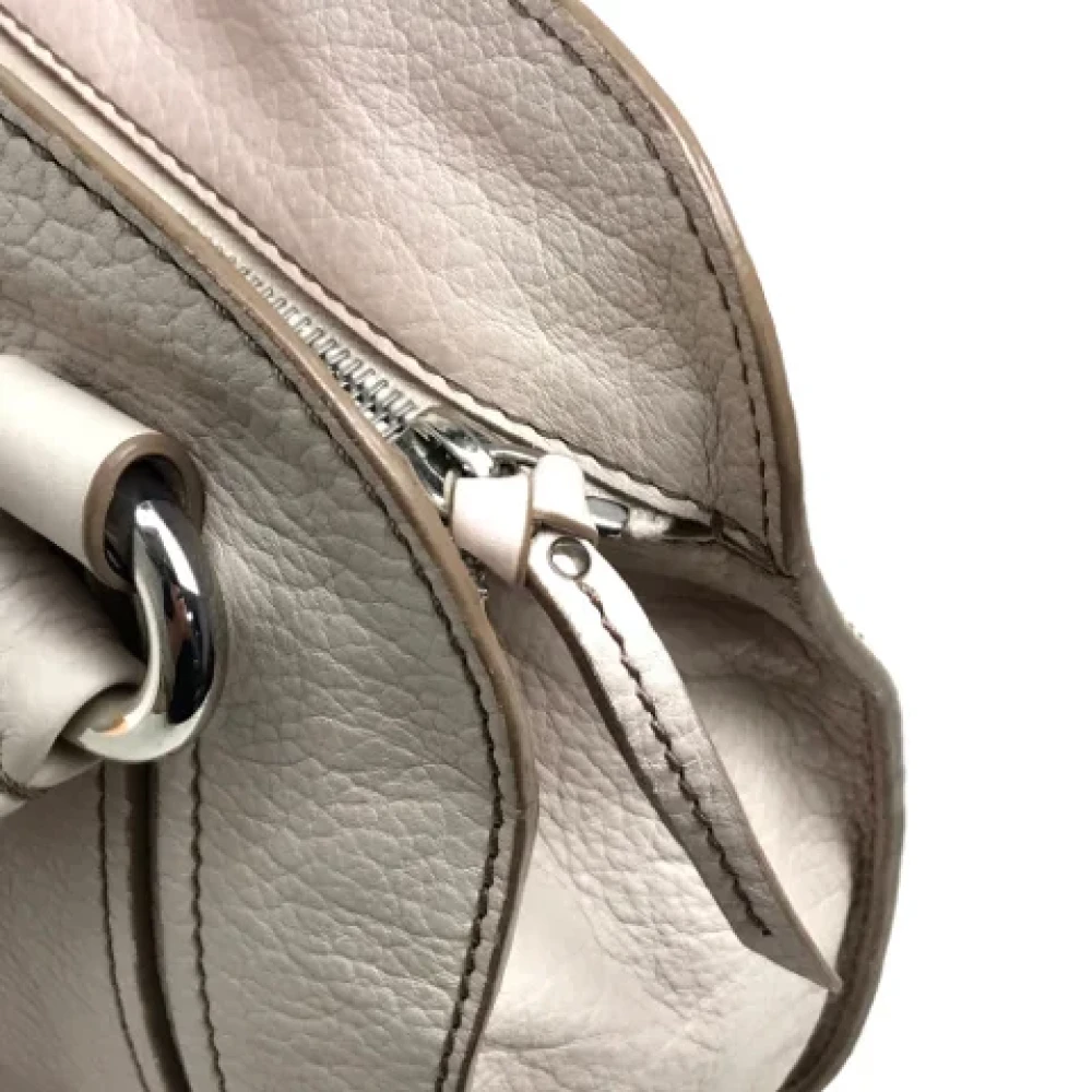 Celine Vintage Pre-owned Leather celine-bags Beige Dames