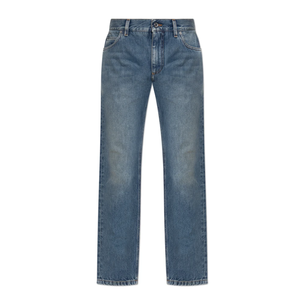 Dolce & Gabbana Men's Blue Jeans With Slightly Tapered Legs