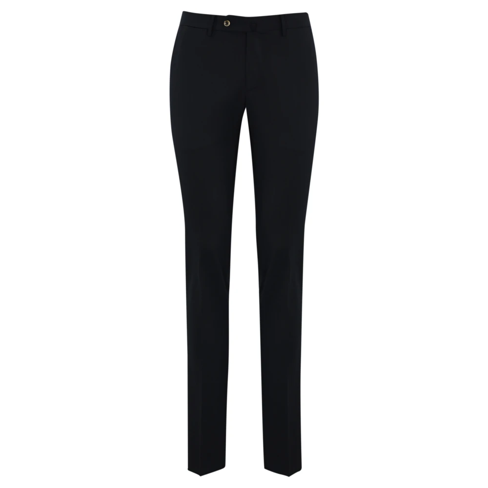 PT Torino Blauwe Slim Fit Broek van Wolmix Blue Heren