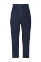 pantalon-bleu-en-lin-cropped