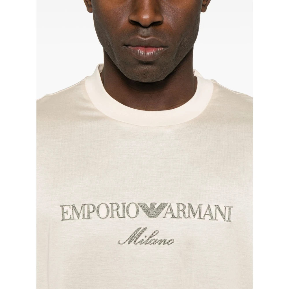 Emporio Armani Beige T-shirts en Polos Beige Heren