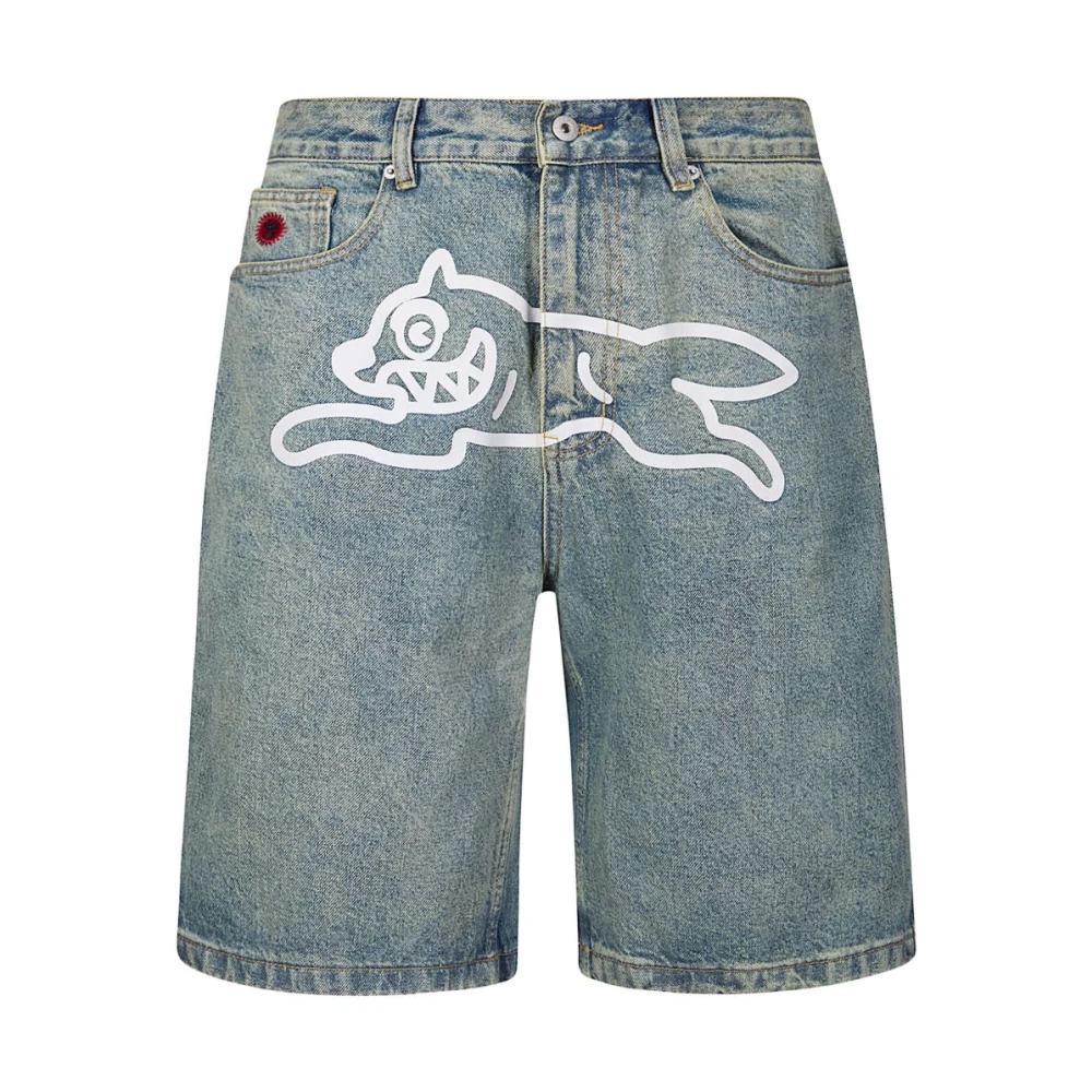 Icecream Men's Blue Running Dog Denim Shorts