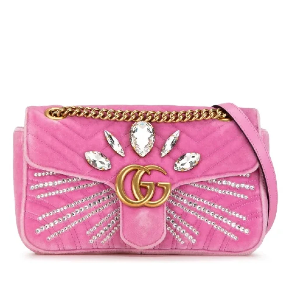 Gucci Vintage Pre-owned Canvas gucci-bags Pink Dames
