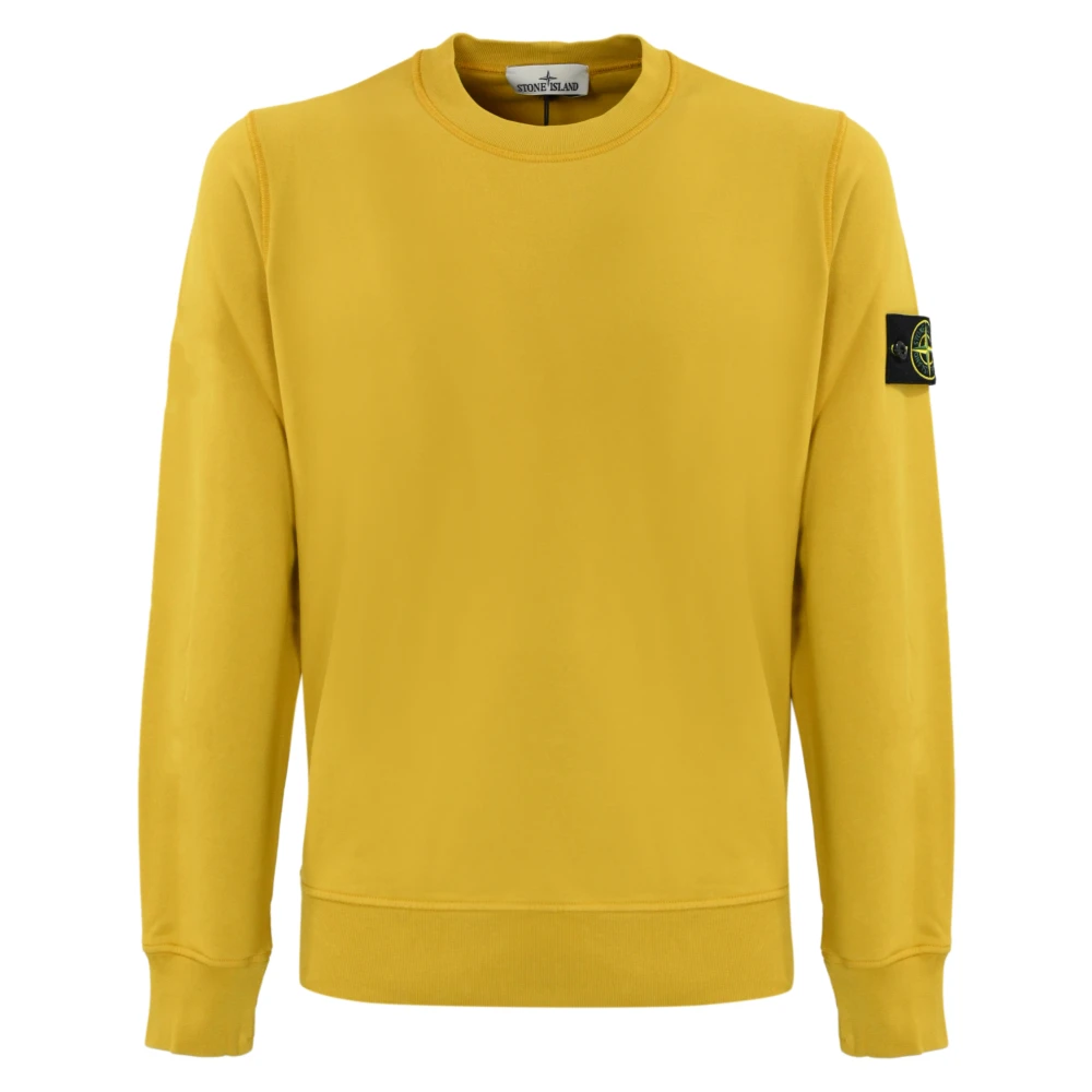 Stone Island Mosterdgele Crewneck Sweater Yellow Heren