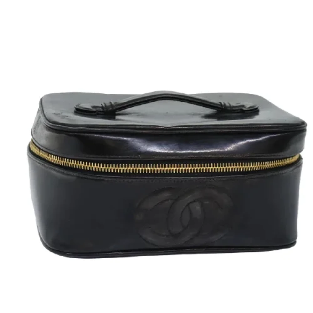 Chanel Vintage Pre-owned Leather pouches Black Dames