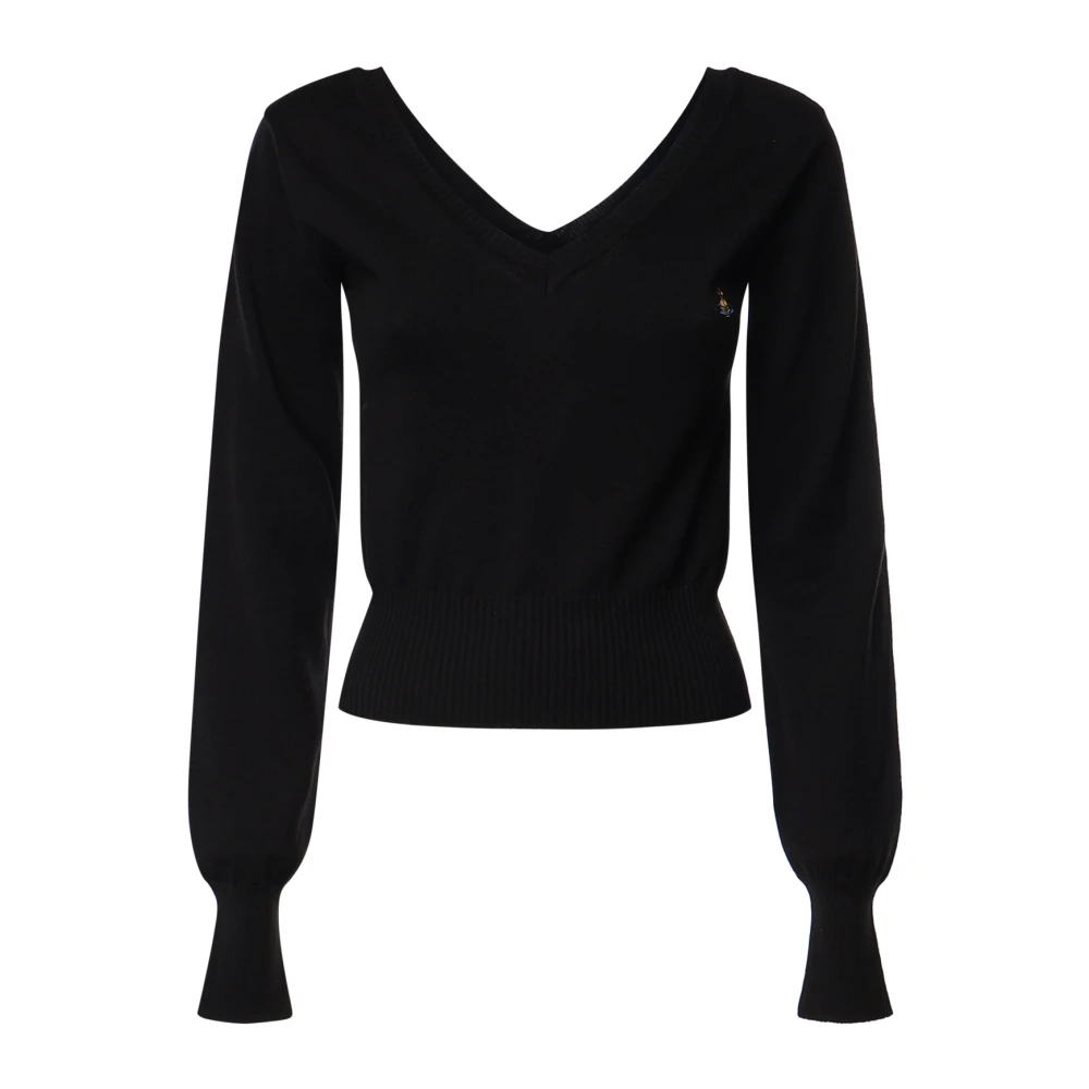 Vivienne Westwood Knitwear - Female - V-Neck Knitwear - Black - M - Knitwear - Image 4