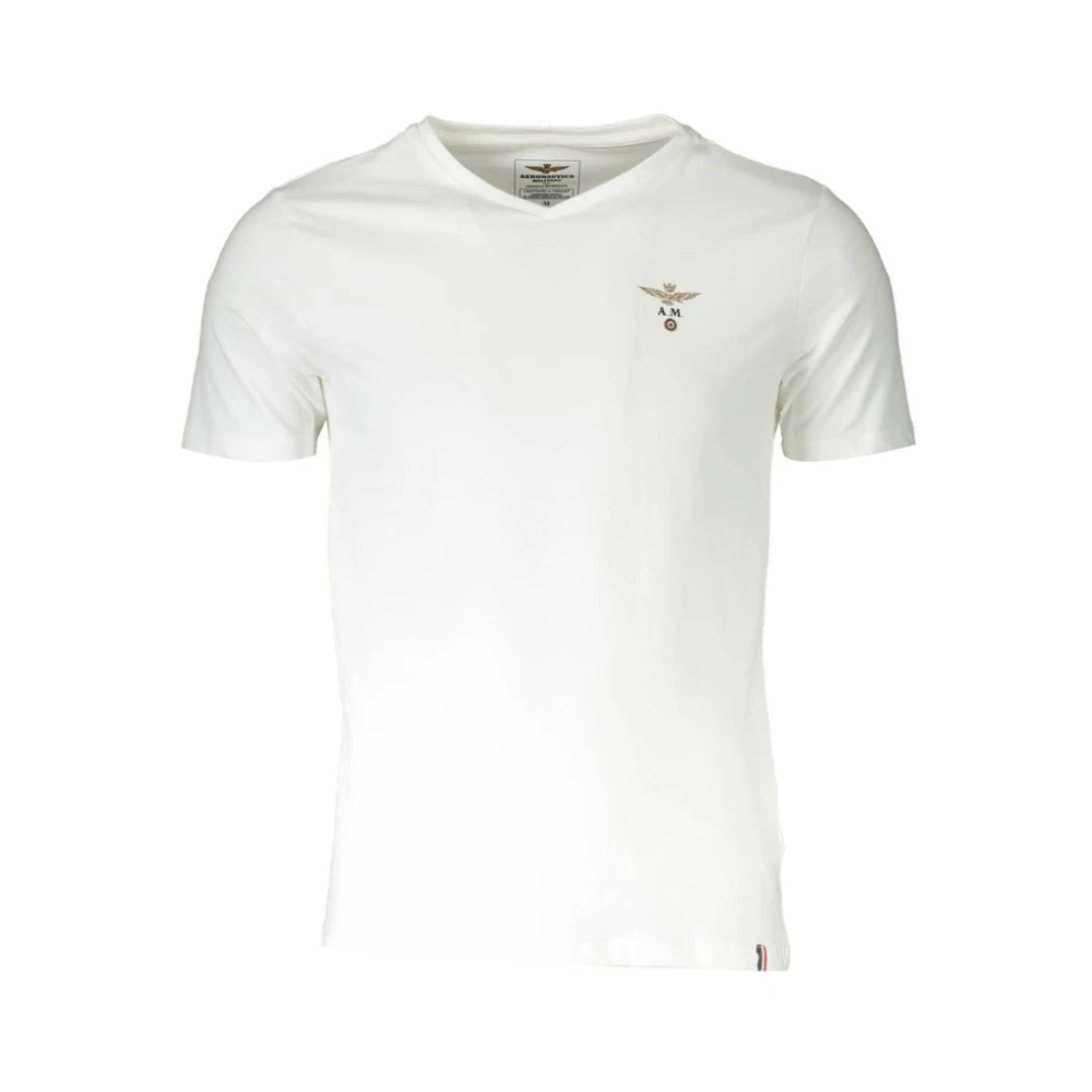 Aeronautica Militare Hombre Blanco Camisetas, Talla: L