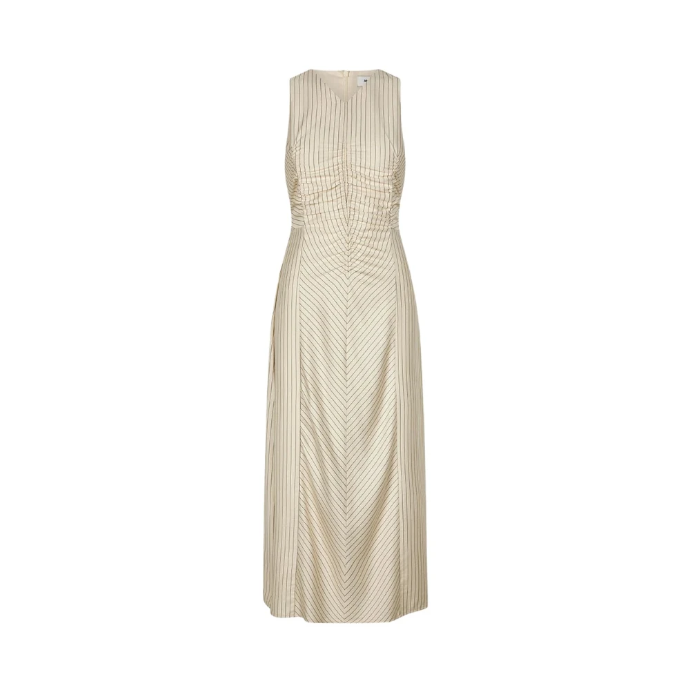 Modström Elegante Mouwloze Jurk met V-hals Beige Dames