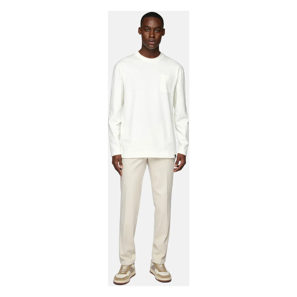 Boggi Milano T-shirt van katoenmix White Heren