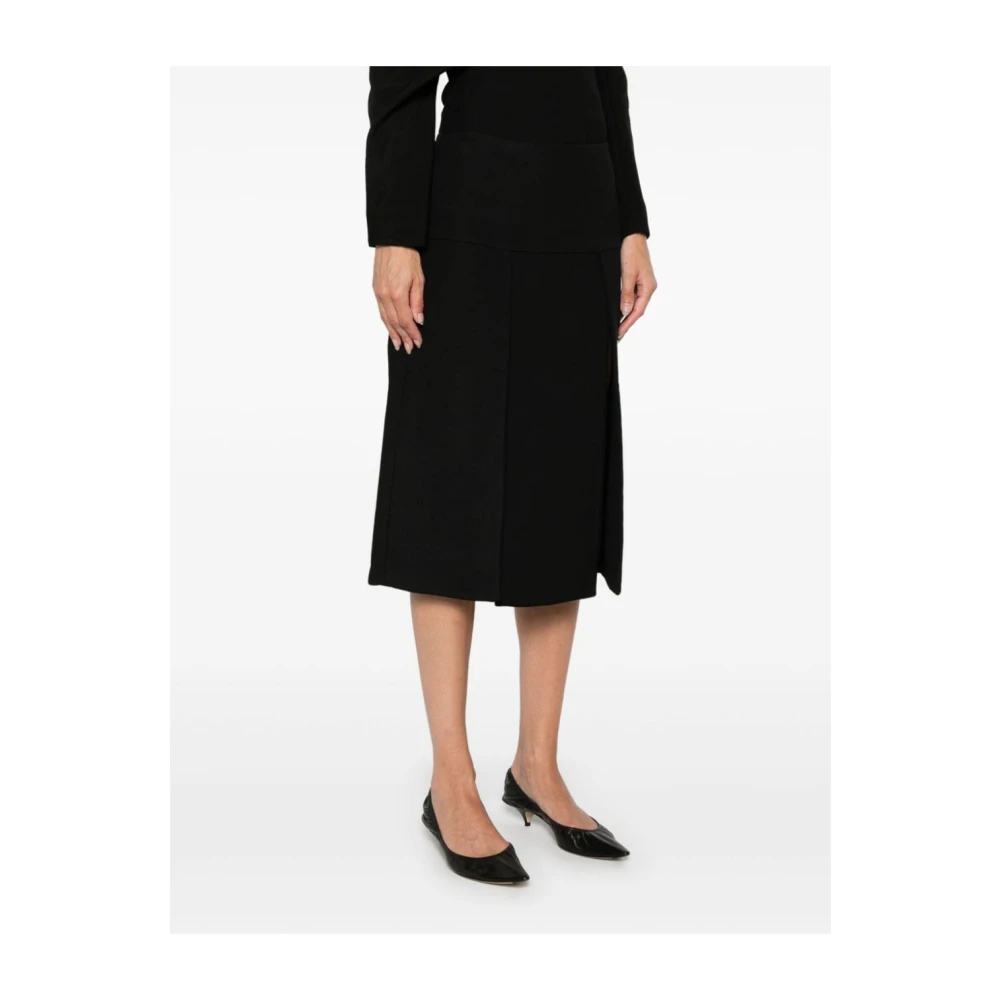 Khaite Zwarte Rok Elegant Comfortabele Modestatement Black Dames