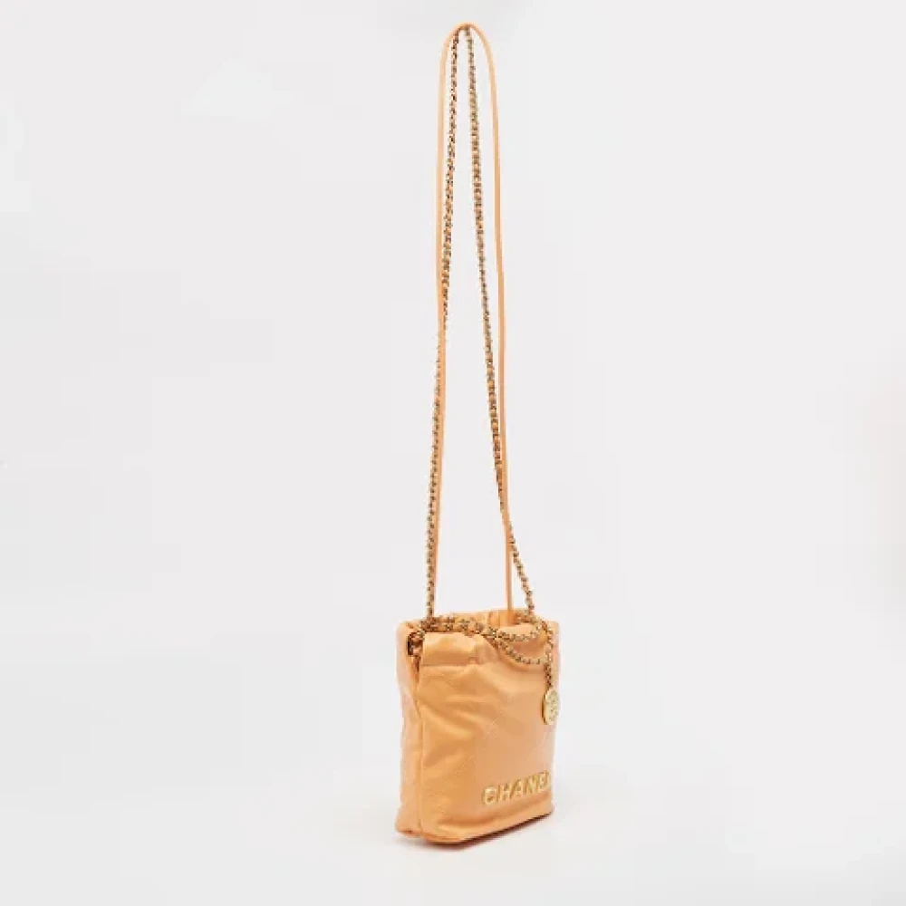 Chanel Vintage Pre-owned Leather chanel-bags Orange Dames