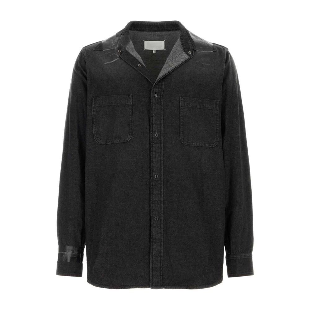 Maison Margiela Men's Black Denim Shirt - Denim Shirts - M - Shirts