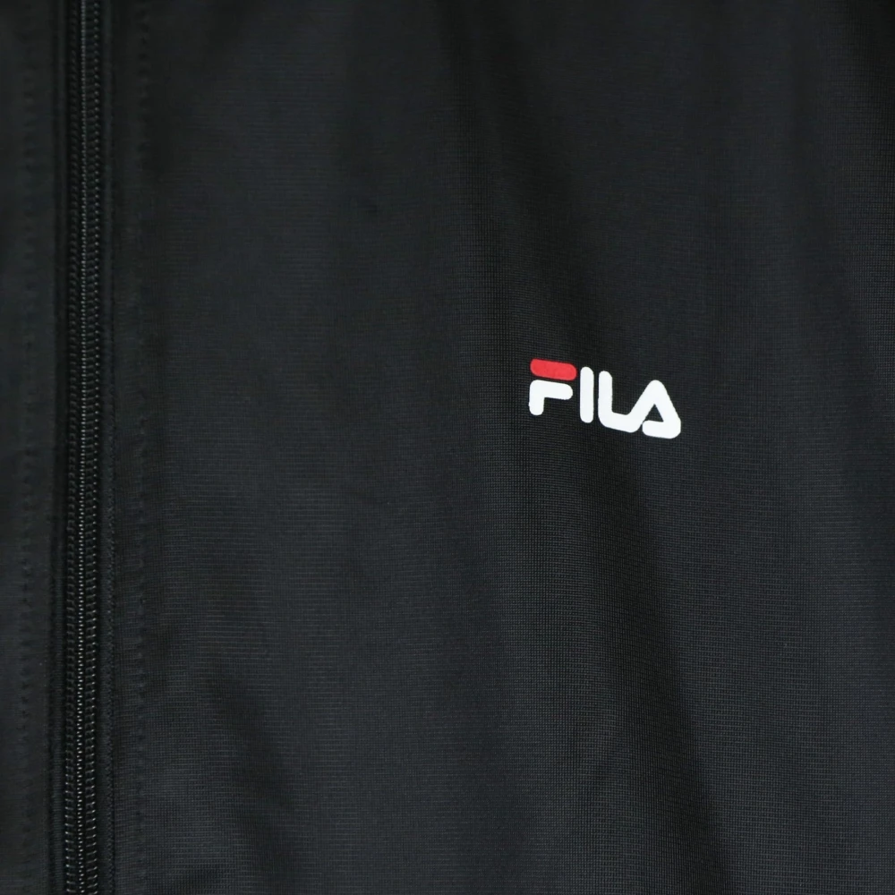 Fila Zwarte Tape Trainingspak Jas Mannen Black Heren