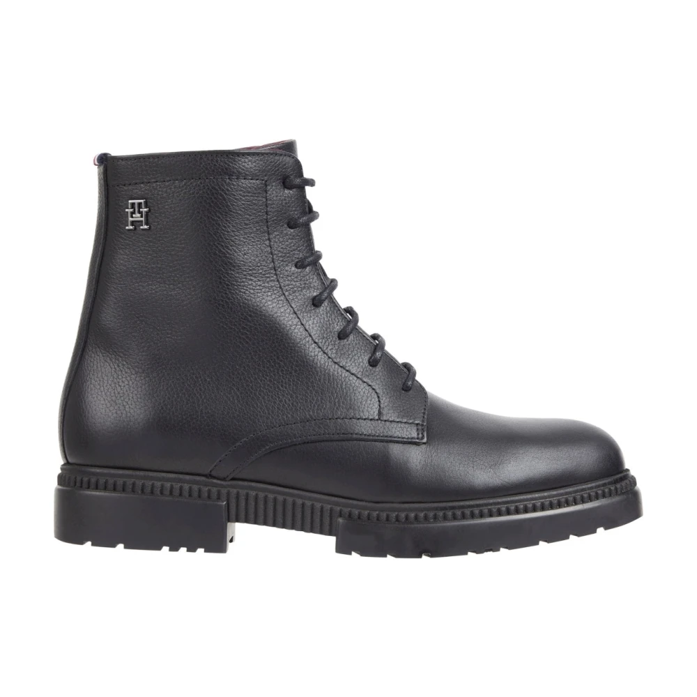 Tommy Hilfiger Men's Black Cleated Thermo Ankle Boots