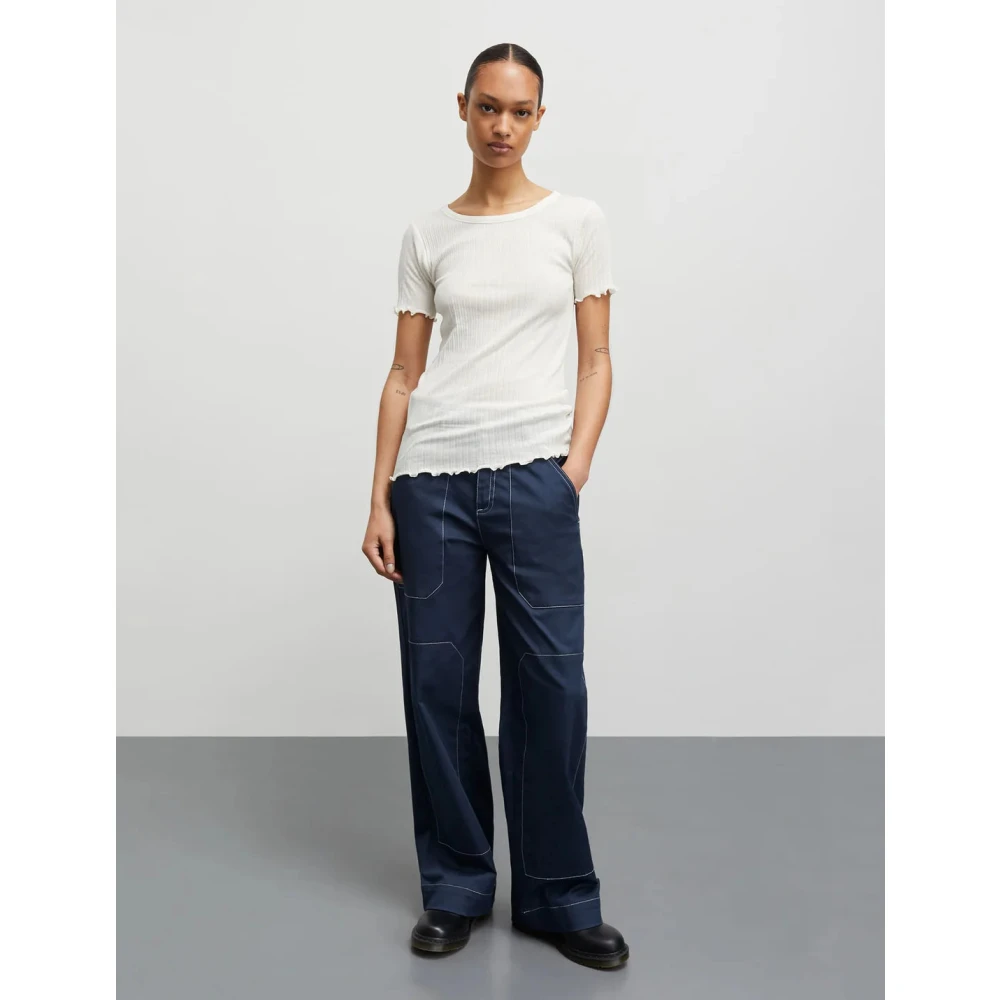 Mads Nørgaard Vanilla Ice Pointella Trixy Tee White Dames