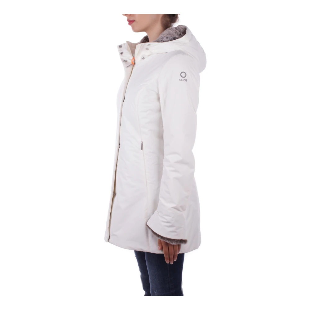 Suns Beige Hoodie met Rits Beige Dames