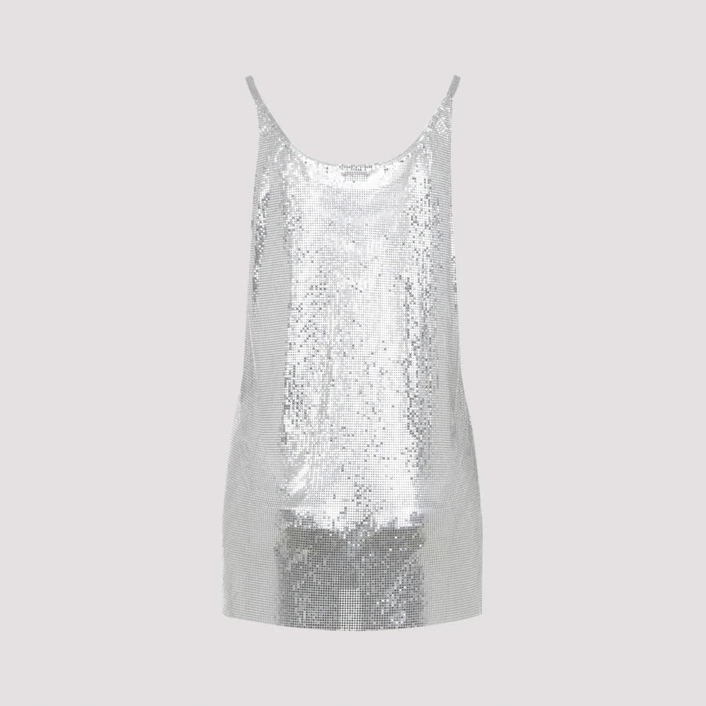 Paco Rabanne Zilveren top voor een stijlvolle look Gray Dames