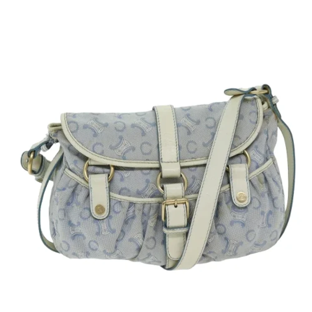 Celine Vintage Pre-owned Canvas shoulder-bags Blue Dames