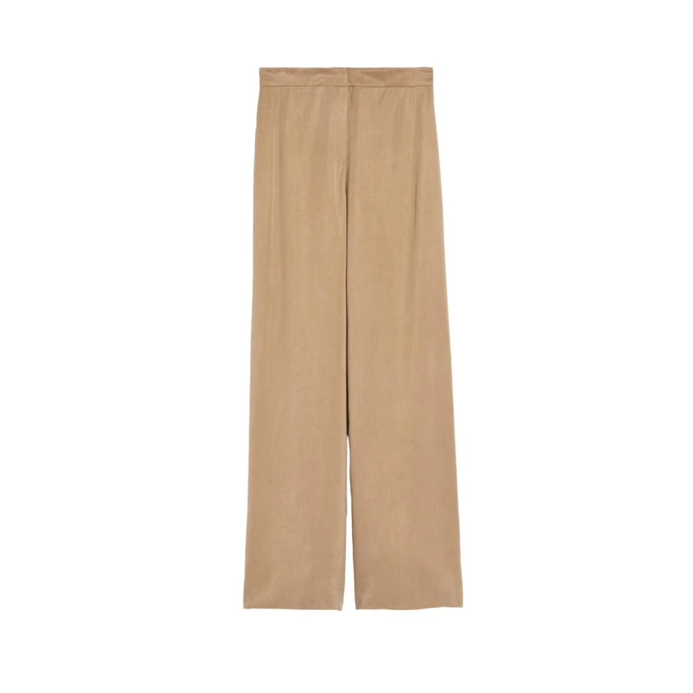Max Mara Studio Klassieke Zwarte Broek Beige Dames