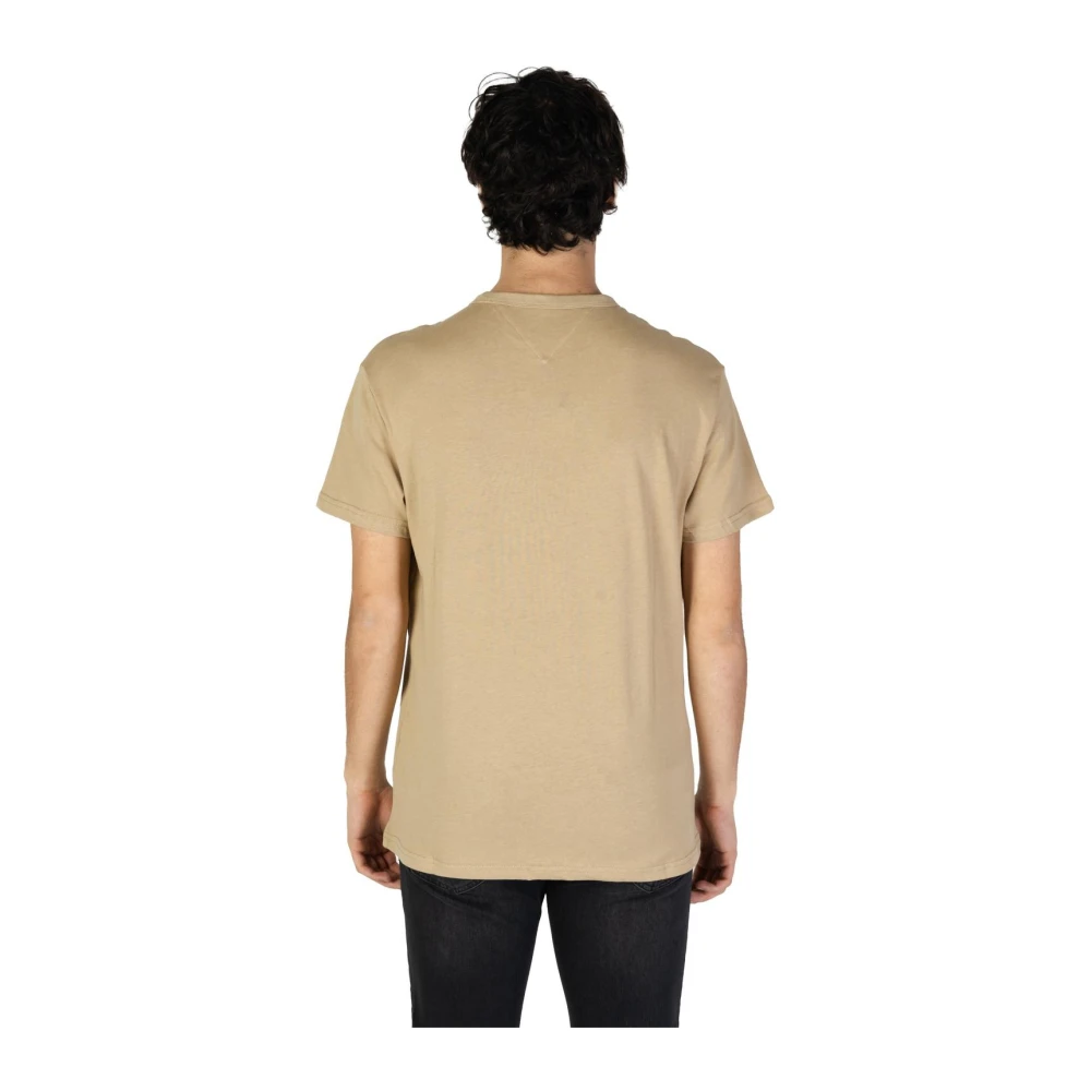 Tommy Jeans Beige Plain Round Neck Tee Beige Heren