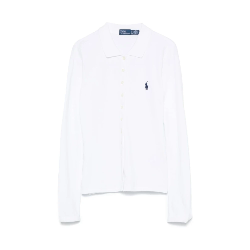 Ralph Lauren Polo Collar Shirt White Dames