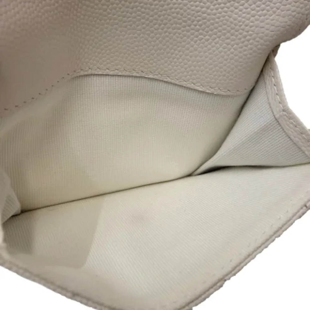 Chanel Vintage Pre-owned Leather wallets White Dames