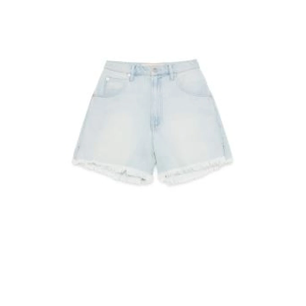 Roy Roger's Women's Blue Denim Shorts, W27, Denim Shorts With Frayed Hem