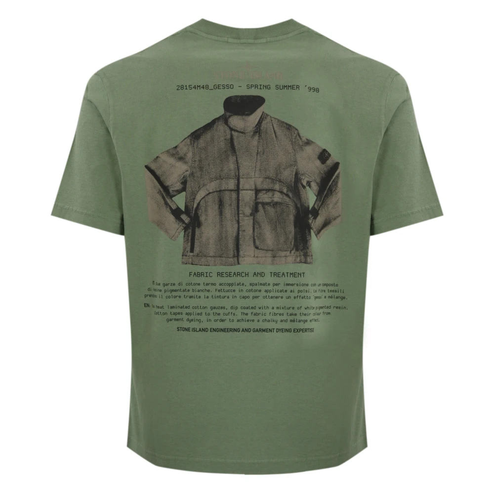 Stone Island Biologisch katoenen T-shirt met Archivio-print Green Heren