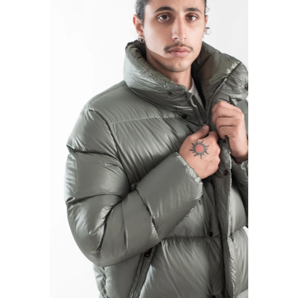 Afterlabel Glanzende Donsjas in Chamonix Stijl Green Heren
