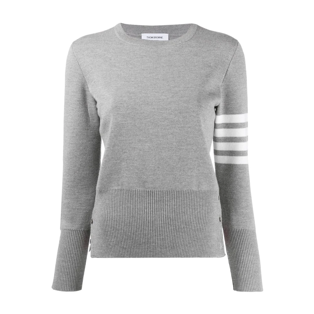 Thom Browne Gestreepte Jumper Sweater Gray Dames