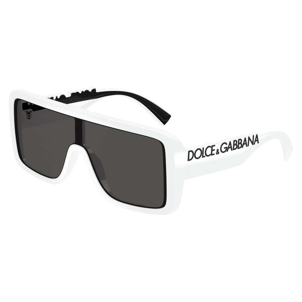 Dolce & Gabbana Unisex White Shield Sunglasses - Sunglasses - 34 Mm - Accessories