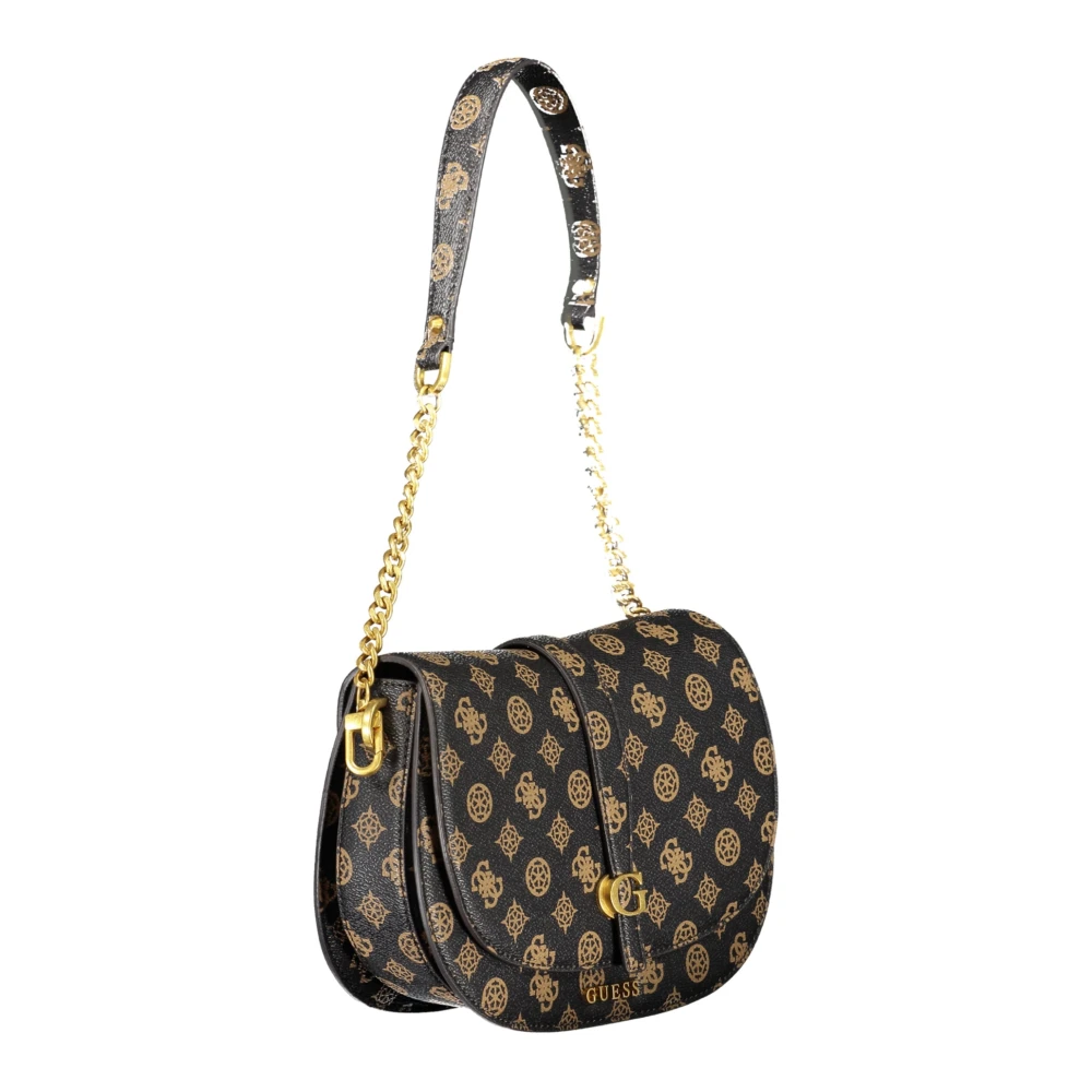 Guess Bruine Schoudertas met Kettingriem Brown Dames