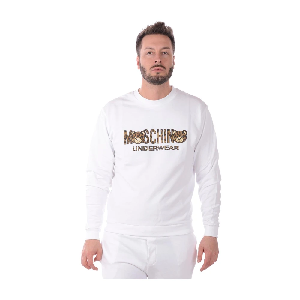 Moschino Men's White Hooded Sweatshirt