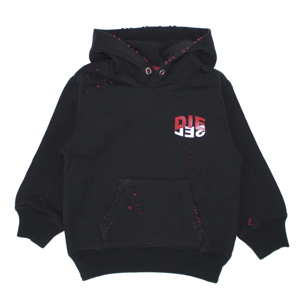 Diesel Boys Black Summern71 Over Sweatshirt - Kids Sweatshirts - 6 Y - Kids