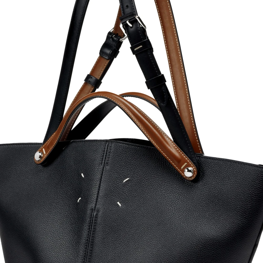Maison Margiela Zwart Bruine Handtas Gemaakt in Italië Black Dames