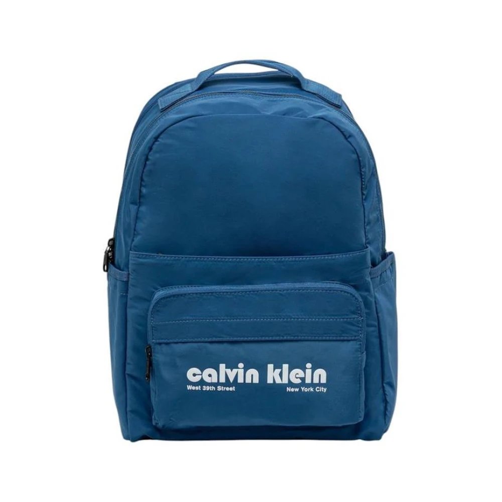 Calvin Klein Blue Recycled Polyester Backpack - Image 2