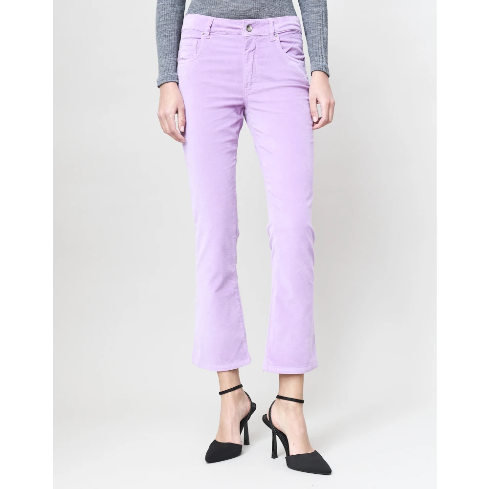 Re-Hash Geknipte katoenen broek voor vrouwen Purple Dames