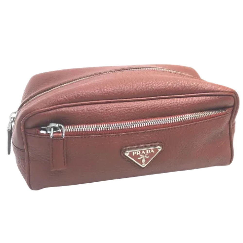 Prada Vintage Pre-owned Leather prada-bags Red Dames