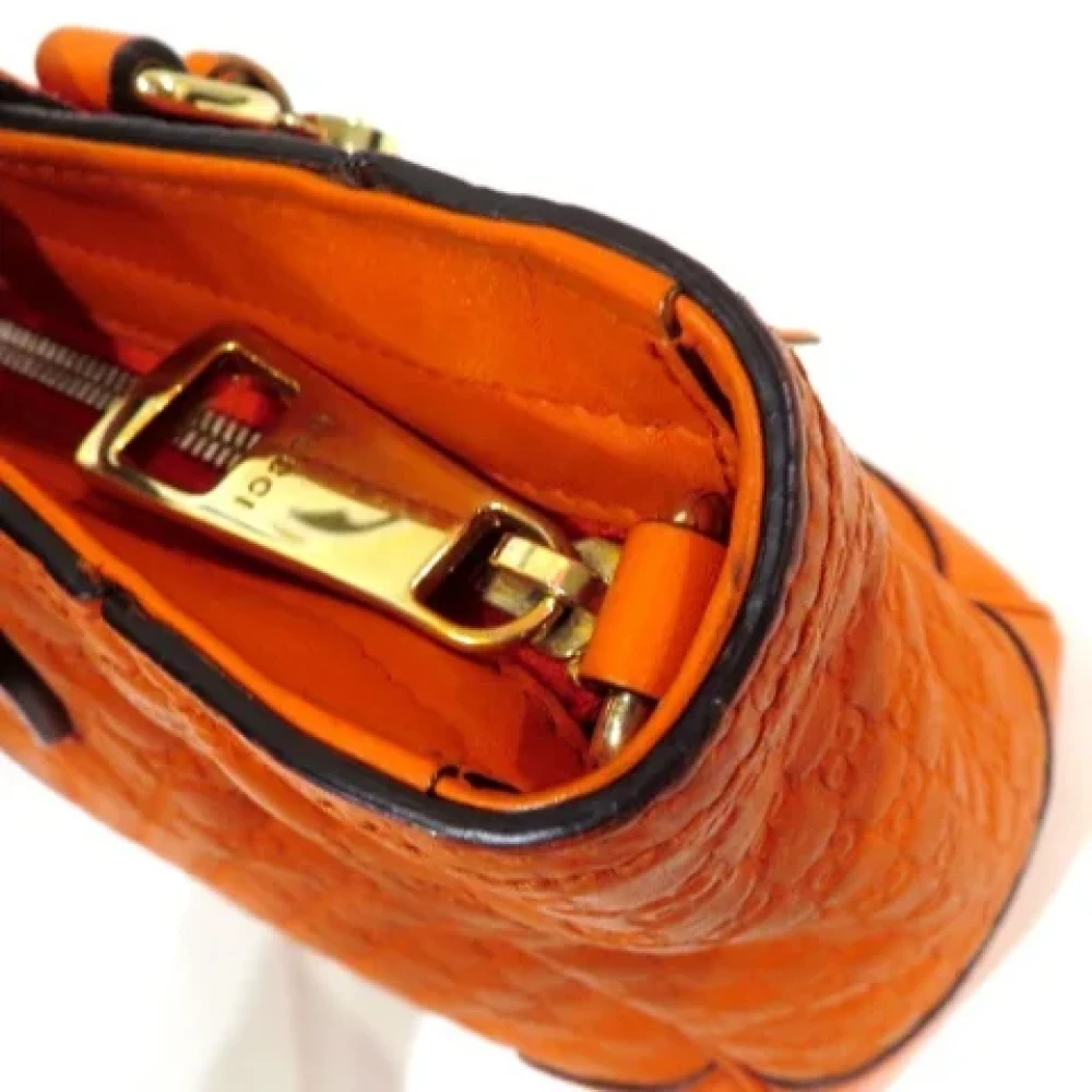 Gucci Vintage Pre-owned Leather gucci-bags Orange Dames