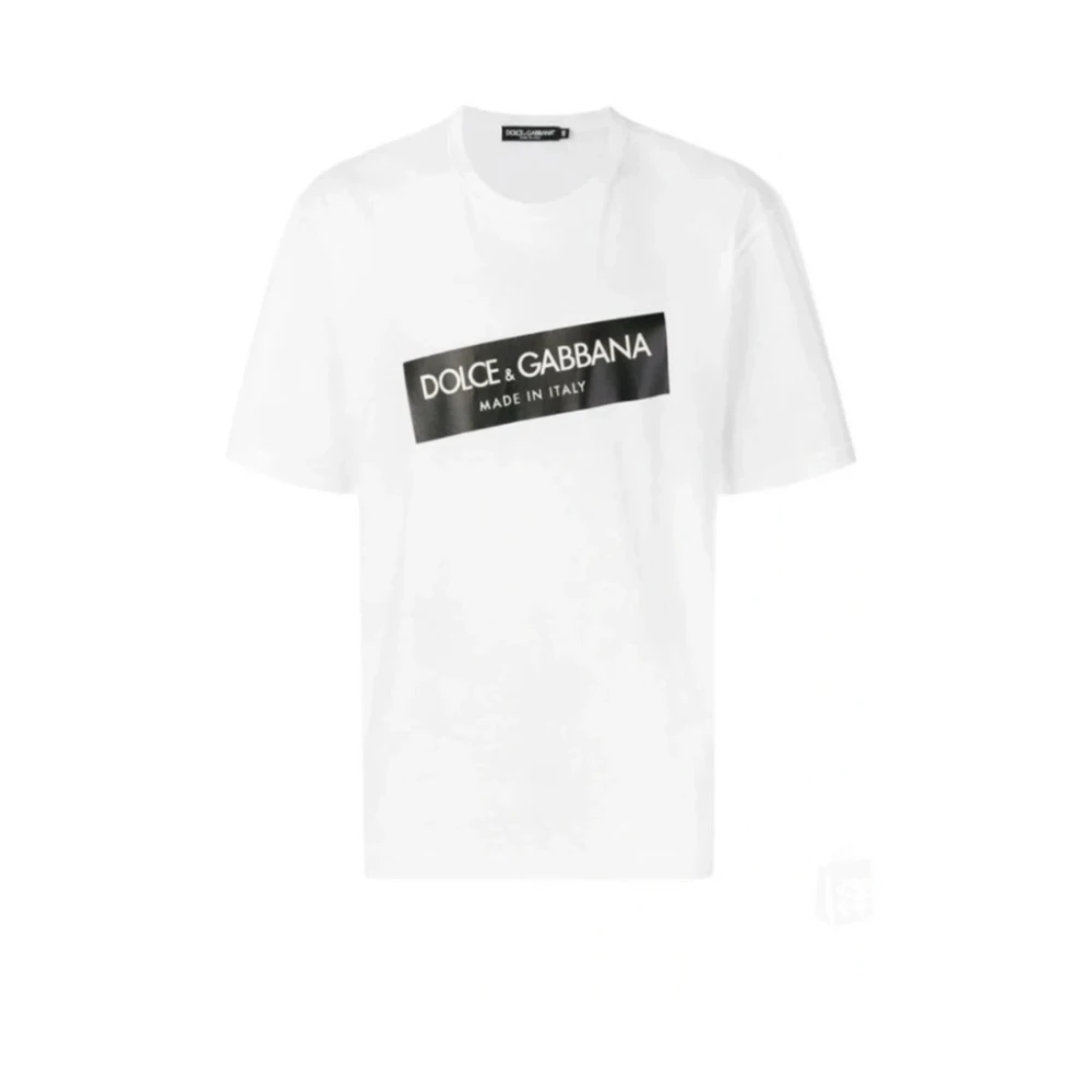 Dolce & Gabbana Wit Oversize Logo Print T-Shirt White Heren