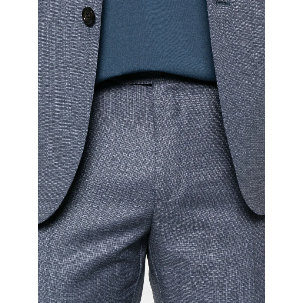 Corneliani Luxe Wollen Pak Blue Heren