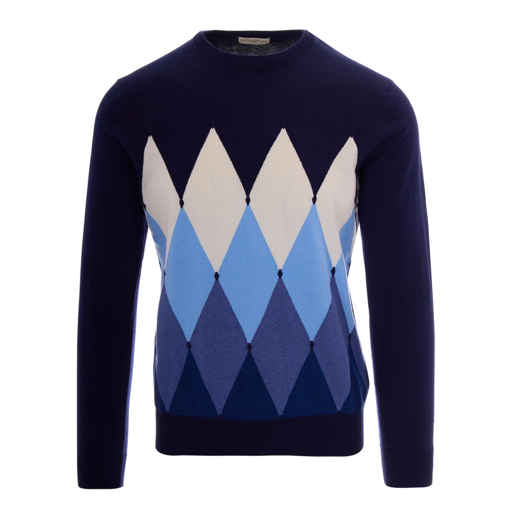 Ballantyne Men's Blue Maglia Girocollo - Round-Neck Knitwear - L - Knitwear