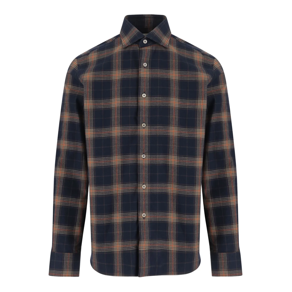 Cotton Shirt with Check Pattern - Alessandro Gherardi - Modalova
