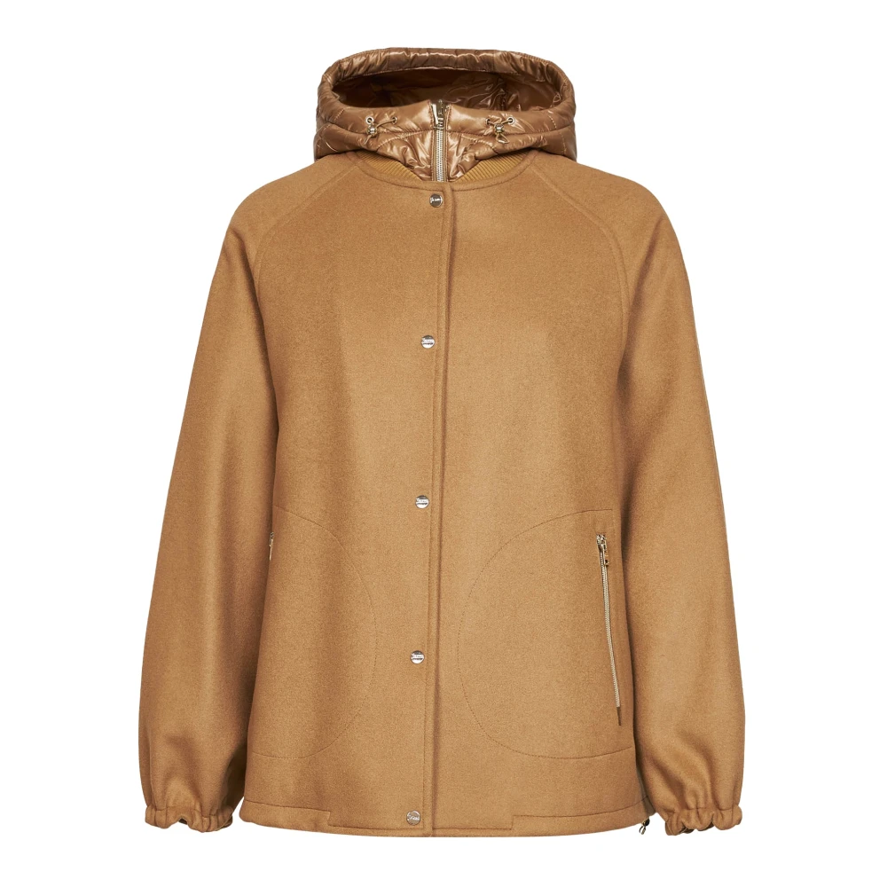 Herno , Winter Jackets, Female, Brown, M, Panelled Oversized Jacket