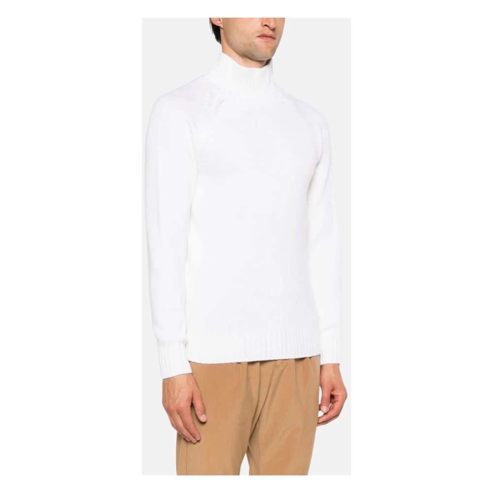 Eleventy Luxe Gebreide Trui Wol Ontwerp White Heren
