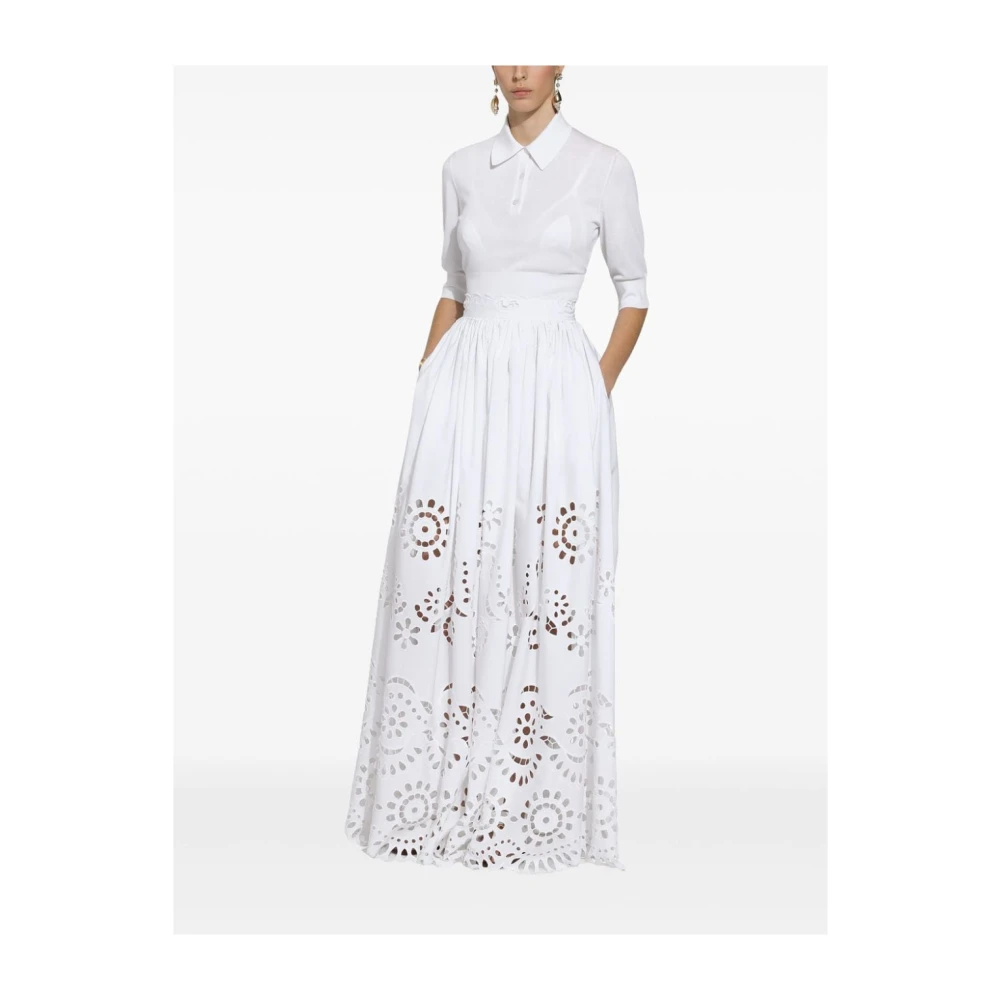 Dolce & Gabbana Witte Polo Cropped T-shirts en Polos White Dames